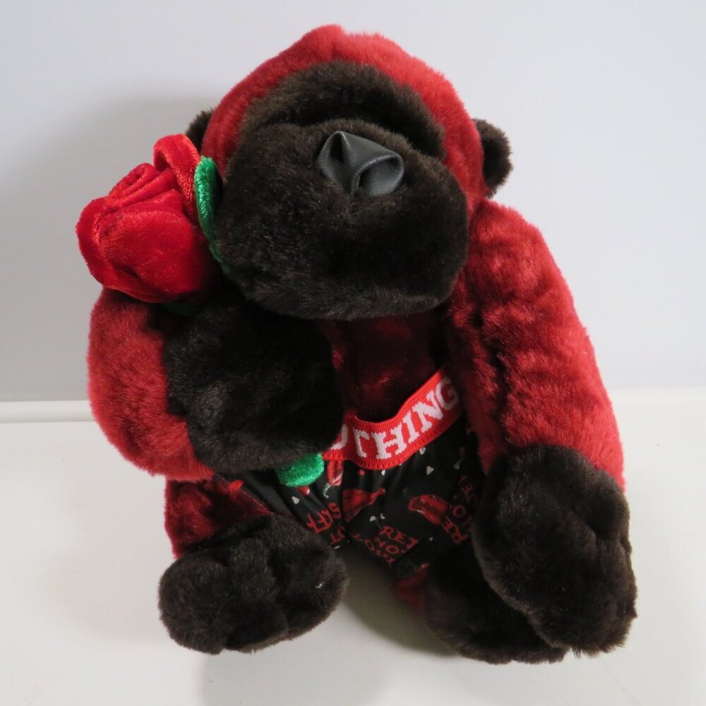 WILD THING Gorilla w Rose & Red Hot Chilly Pepper Boxers SOFT! Plush Stuffed